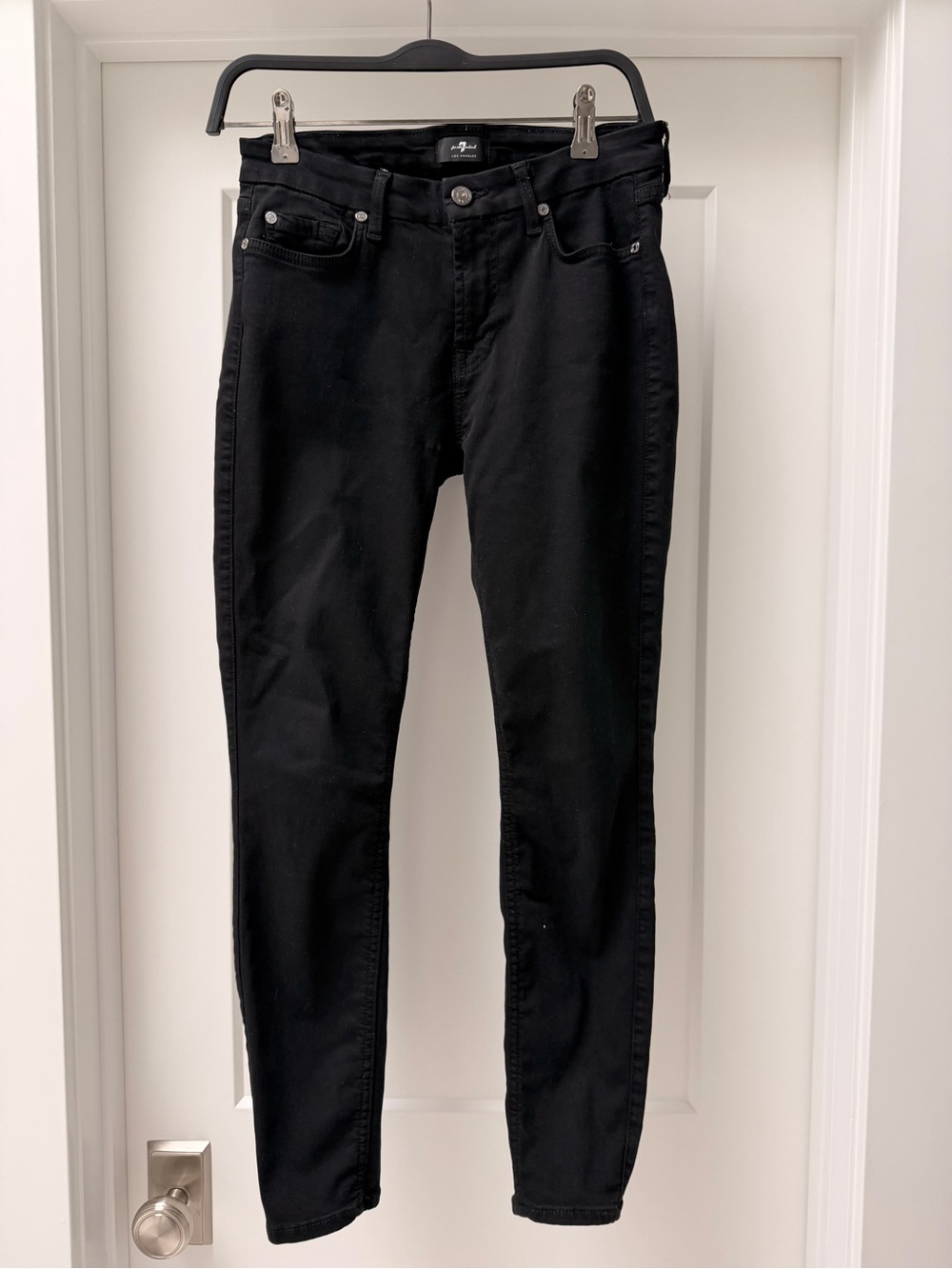 7 for all mankind black skinny jeans